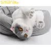 Casas de gato e cama de estimação dormindo gatinho camas tapetes cinzento produtos saco respirável calor hamacas gato
