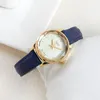 Wristwatches Women Trendy Fashion Watch Ladies Leather Strap Japan Quartz Watches Waterproof Luxury Shell Gold Girl Clock Student Reloj Muje