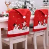 Kerstdecoraties stoel set Santa Snowman Kitchen Dinette Party Home Decor Sofa 2021 Drop1