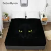 Drap-housse 3D avec élastique, Queen, King, personnalisé, housse de matelas, 180150200, 160x200, Animal, chat paresseux, 2011138500746