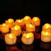 12/ LED Candela Lampada Fiamma Lampeggiante Tea Light Home Matrimonio Decorazioni Festa di Compleanno LJ201018