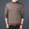 New Fashion Brand Sweater Men Pullovers Turtleneck Slim Fit Jumpers Knitting Warm Autumn Korean Style Casual Men Clothes 201118