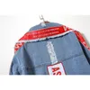 Unisex Vintage Design Holes Jacket Women High Street Frayed Denim Coat Plus Size Loose Irregular Cardigan manteau 201023