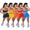 Survêtements à manches courtes pour femmes, 10 Types, tenues, ensemble 2 pièces, Jogging, Legging, vêtements de sport, collants imprimés, K8676