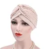 Feanie/crânio Caps Muslim Womens contas de algodão chapéu de turbante cancer quimioterapia quimiot tap hijab headwearwrap acessórios para cabelos banhados1