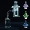 Newest 4mm Thick 25mm XL Splash Quartz Banger nail With Spinning Carb Cap Terp Pearl for dab oil rig beaker bong DHL FREE
