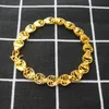 Link łańcucha damski moda bransoletki biżuteria romantyczne kobiety w rocznicę ślubu akcesoria 24k złote kwiaty bransoletka