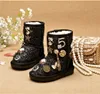 Shoes Winter Children Kids Girls Cotton Boots Teenager Velvet Thicken Warm Boots Cute Metal Decoration for Kids Christmas Gifts