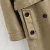 Vee Top femmes casual couleur unie double boutonnage outwear mode ceintures manteau de bureau chic épaulette conception long trench 902229 201111