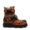 Gotische laarzen Mannen Militaire Big Size Winter Schoenen Vintage Werklaarzen Mannen 13 # 15 / 20D50