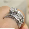 SZ 511 Victoria Wieck Frauen Luxusschmuck 7mm Prinzessin Schnitt weißer Saphir Simuliertes Diamantjez 925 Sterling Silber Hochzeit 3in19548929