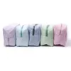 Purple Seersucker Make Up väskor Us Warehouse 25st Lot Cosmetic Bag Light Weight toalettetillbehör Fall DOM106059
