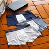 Blue White Grey 3 Pieces Underwear Suit For mens Classics All Cottn Simple Joker Everyday Briefs With Gift Box