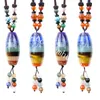 30 pcs 7 Chakra Arco-íris Barrel Bead Pingente Colar Natural Quartzo Cristal Cura Gemstones Yoga Beads Borla Colar Reiki Presente Para As Mulheres