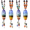 30 PZ 7 Chakra Rainbow Barrel Bading Pendant Collana NATURAL QUARZO DI CRISTALLO DI GUESTONS Gemtilene Gemtilene Yoga perline Collana nappa Collana Regiki Regalo per le donne