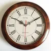 Japoński styl Zegar ścienny Vintage Wood Clock Mechanizm Zegarki Wall Home Decor Sypialnia Silent Salon Duvar Saati Prezent FZ569 20118