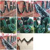 2m DIY DIY DÉCORATIONS DE CHOID TOPS Ruban Ribbon Christmas Home Decoration Garland Christmas Ornaments White Blanc Dark Green Cane9148311