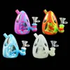 Dinossauro ovos de vidro tubos de silicone tubos de água cachimbos fumadores fumar plataforma de tabaco de tabaco de fumaça