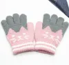 410 years children cartoon Cat gloves cute woolen knit finger glove Cute winter skiing snoboard gloves winter thick kids mittens8722013