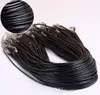 100pcs/lot Black Braided Imitation Leather Cord Rope Necklace Chain with Lobster Claw for racelet Necklace and Jewelry Making 19 inches