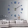 Специальный большой DIY кварц 3d настенные часы гостиная большие настенные часы зеркало наклейки современный дизайн домашнего декора бесплатная доставка 201118