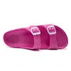 Lolita Platformu Sandalet Kadınlar 2022 Yaz Kalın Alt Düz Platformu Şeker Renk Iki Toka Mule Terlik Plastik Slaytlar