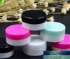 Creme Jar Packaging Container Cosmetic Amostra de plástico 200pc / lot 5g 5ml branco, preto, rosa, verde 4 cores de exibição Avaliable