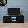US Meubles de maison Mobilier de maison Cabinet TV Entier, TV noir TV avec lumières LED A42 A31 A58