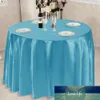 10 stks Ronde Tafelkleed Tafelkleed Luxe Polyester Satijn Tafel Cover Olieproof Bruiloft Restaurant Banket Woondecoratie