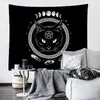 Kat Witchcraft Tapestry Muur Opknoping Tapijten Mysterieuze Divination Baphomet Occult Home Wall Zwart Cool Decor Cat Coven