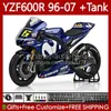 Кузов для Yamaha YZF600R Thundercat YZF-600R YZF600 R CC 600R 86NO.191 YZF600-R 1996 1997 1998 1999 2000 2001 600CC 2002 2003 2004 2005 2006 Cavine Factory Blue Blue