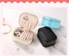 Cajas de almacenamiento de joyería de PU portátiles en 3 colores, Mini organizador cuadrado de colección de joyas, pendientes, collar, anillo, estuche, accesorios de viaje, soporte