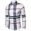 6XL Business Casual Plaid Koszula męska Formalna odzież robocza ślubna Slim Social Party Clothes Khaki Sprawdzone 220309