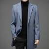 جديد للرجال شتاء 2020 جديد للرجال الوسيط والطويل الكوري الكوري معطف الصوف المعطف غير الرسمي معطف الصوف 1