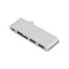 Adaptateur Hub double USB type-c 6 en 1, Dongle compatible USB 30, Charge rapide PD Thunderbolt 3, lecteur de carte SD TF pour MacBook286N6723308