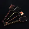 Colher de chá retro colher de chá de aço inoxidável Ebony Rosewood Teaspoon Grupo de chá de chá Cerimônia de chá Ferramenta LX4592