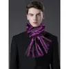 Scarves Moda Homens Scarf Roxo Jacquard Paisley 100% Seda Laço De Seda Outono Inverno Casual Negócio Terno Camisa Set Barry.Wang1