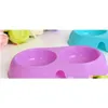 Nieuwe huisdiervoeder voor kattenhonden huisdieren levert dubbele voedsel plastic kommen katten honden schalen houder high qual qylxkj verpakking20103517000