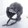 Nuovo Autunno Inverno bambino infantile dei bambini lavorato a maglia il cappello increspature Cappellini Berretti ragazze Bambino Babyies Cap cappelli caldi