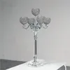 Dekoration 5 Heads Gold Tall Wedding Candelabra Crystal Centerpiece för Wholesalesenyu803