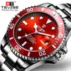 Swiss Tevise Water Ghost Classic Watch Orologio meccanico da uomo Cinturino in acciaio Impermeabile Orologio completamente automatico