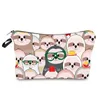 Animal Print Kosmetiska Väskor Söt Kvinnor Handväska Travel Toalettartiklar Organizer Påse Sloth Print Cartoon Makeup Bag