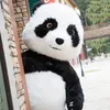 Гигантская панда надувная костюм-стрит смешной белый медведь вечеринка плюшевая кукла костюм талисмана