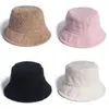 汎用帽子の毛皮のヒップホップキャップの固体カラーの暖かいファッションアクセサリー女性男のバケツの帽子屋外の冬11 5yc K2