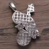 Ciondolo ghiacciato Argento sterling 925 Designer di lusso Grandi pendenti Gioielli da uomo Collana con diamanti Hip Hop Bling Charm Rapper Regali di Natale