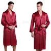 Mens Silk Satin Pajamas Pajama Pajamas Robe Roves 목욕 가운 Nightgown Loungewear U.s.s, M, L, XL, 2XL, 3XL Plus __5colors 201125