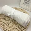 Baby Blanket Cotton Crochet Newborn Baby Blankets Cellular Blanket Autumn Candy Color Casual Sleeping Bed Supplies Hole Wrap LJ201014
