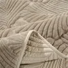 Plush Cotton Quilt Zestaw 3PCS liście palmowe haftowe pikowane łóżko arkusze pokrywy łóżka poduszka okładka king size y200417