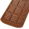 Ny matsal silikon mögel 12 jämn choklad mögel fondant mögel diy godis bar mögel tårta dekoration verktyg kök bakning tillbehör w108