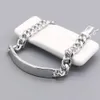 Dankadi Classic Men's Silver Jewelry Bracelet 100% 925 Sterling Silver Bracelet Glossy Brand Bracelet Original Italian Silver Cuban Chain